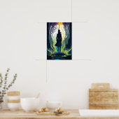 Magisch Bos Psychedelische Poster 5 (Keuken)