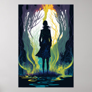 Magisch Bos Psychedelische Poster 5