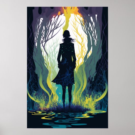 Magisch Bos Psychedelische Poster 5 (Voorkant)