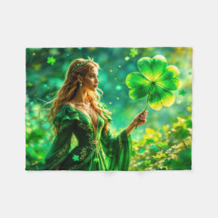 Magisch bos St Patrick dag natuur feeënkunst Fleece Deken