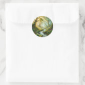 Magisch Bos Stroom Ronde Sticker (Tas)