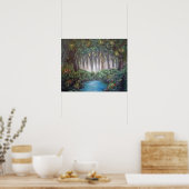 Magisch bos, van oorspronkelijke verf, poster (Keuken)