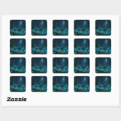 Magisch bos vierkante sticker (Vel)