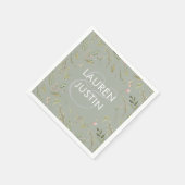 Magisch bos | Weddenschapsmonogram Napkin Servet (Hoek)