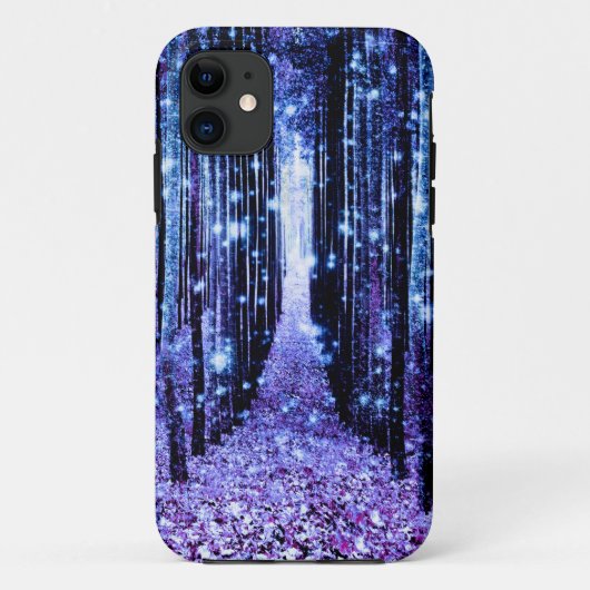 Magisch bospad paars blauw Case-Mate iPhone case (Achterkant)