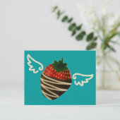 Magisch Briefkaart met chocolade in de vorm van aa (Staand voorkant)