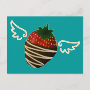 Magisch Briefkaart met chocolade in de vorm van aa