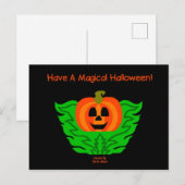 Magisch Briefkaart van halloween (Voorkant / Achterkant)