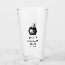 Magisch brouwen grappig Halloween bier gepersonali Glas