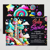 Magisch Candyland Extravaganza Baby shower Kaart (Voorkant / Achterkant)