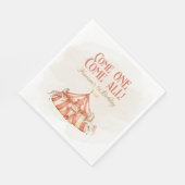 Magisch circuspaard eerste verjaardag servet (Hoek)