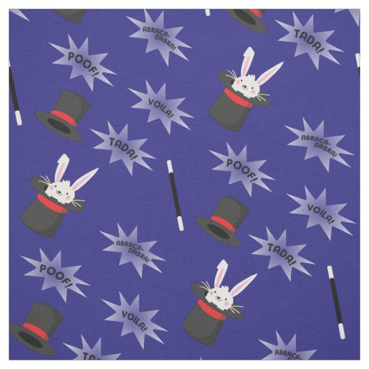 Magisch Cute Magicien Rabbit in Pet Stof (Swatch)