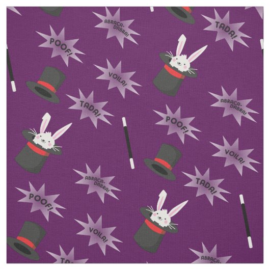 Magisch Cute Magicien Rabbit in Pet Stof (Swatch)