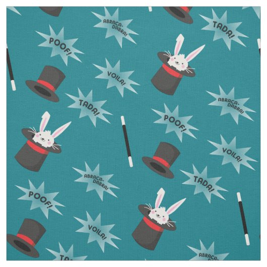 Magisch Cute Magicien Rabbit in Pet Stof (Swatch)