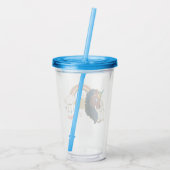 Magisch de Eenhoorn Regenboog & Wolken Ontwerp Acryl Drinkbeker (Achterkant)