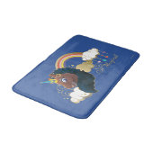 Magisch de Eenhoorn Regenboog & Wolken Ontwerp Badmat (Gekanteld)