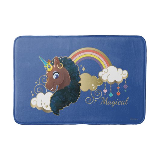 Magisch de Eenhoorn Regenboog & Wolken Ontwerp Badmat (Voorkant)