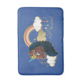 Magisch de Eenhoorn Regenboog & Wolken Ontwerp Badmat (Voorkant Verticaal)