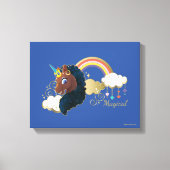 Magisch de Eenhoorn Regenboog & Wolken Ontwerp Canvas Afdruk (Voorkant)