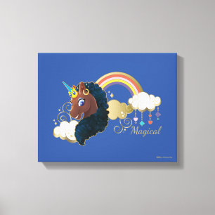 Magisch de Eenhoorn Regenboog & Wolken Ontwerp Canvas Afdruk