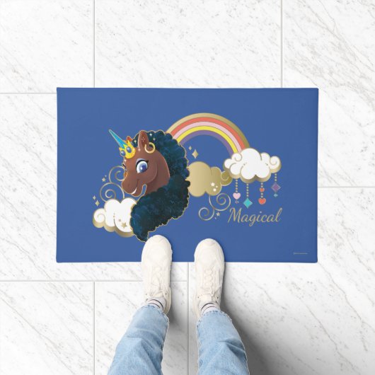 Magisch de Eenhoorn Regenboog & Wolken Ontwerp Deurmat (Binnen)