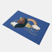 Magisch de Eenhoorn Regenboog & Wolken Ontwerp Deurmat (Schuin)