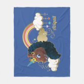 Magisch de Eenhoorn Regenboog & Wolken Ontwerp Fleece Deken (Voorkant)