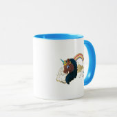 Magisch de Eenhoorn Regenboog & Wolken Ontwerp Mok (Voorkant rechts)