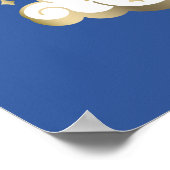 Magisch de Eenhoorn Regenboog & Wolken Ontwerp Poster (Hoek)