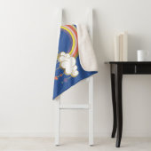 Magisch de Eenhoorn Regenboog & Wolken Ontwerp Sherpa Deken (In situ)