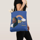 Magisch de Eenhoorn Regenboog & Wolken Ontwerp Tote Bag (Dichtbij)