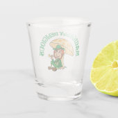 Magisch Delicious Leprechaun onder een paddenstoel Shot Glas (Achterkant)