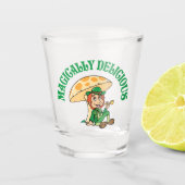 Magisch Delicious Leprechaun onder een paddenstoel Shot Glas (Voorkant)