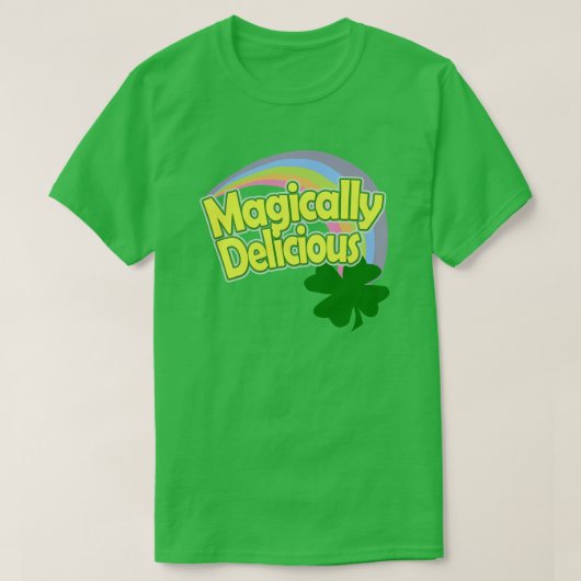 Magisch Delicious Rainbow Shamrock T-shirt (Design voorkant)