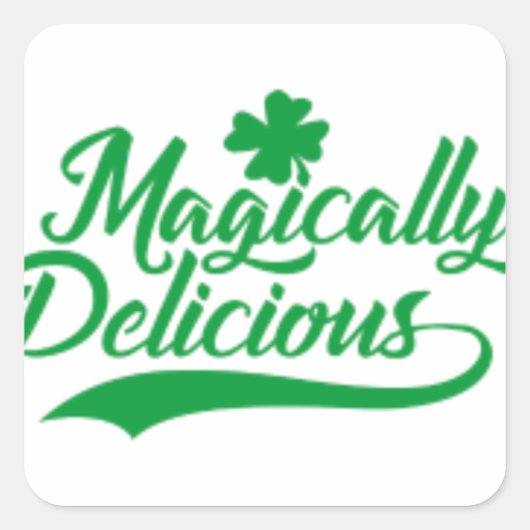 Magisch Delicious St. Patrick's Day Vierkante Sticker (Voorkant)