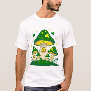 Magisch dorp met gloeiende paddenstoelen t-shirt
