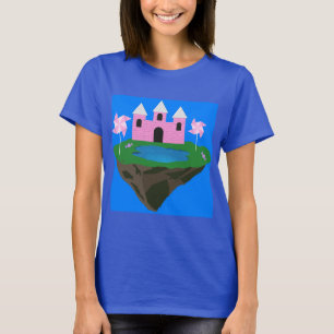 Magisch Drijvend Kasteel Fantasie Dames T-Shirt