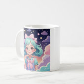 Magisch Dromerig Meisje Mok - Schattigee Pastel C  (Voorkant links)