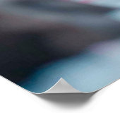 Magisch droomlandschap met lichtgevende roze bomen poster (Hoek)