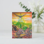 MAGISCH DUEL TUSSEN BRADAMANT EN NEGROMANCER BRIEFKAART (Staand voorkant)