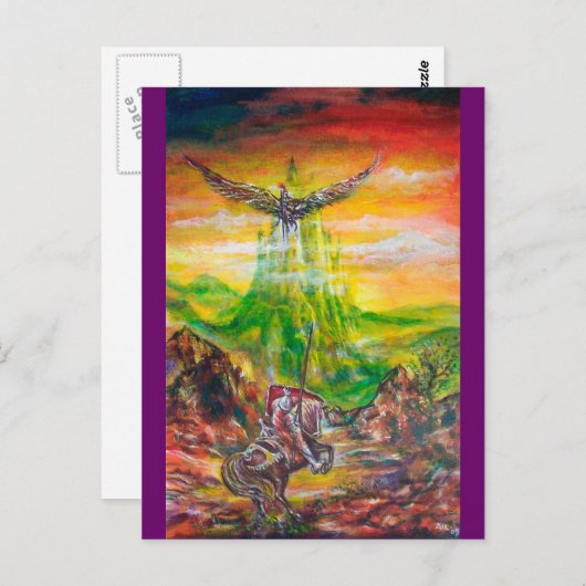 MAGISCH DUEL TUSSEN BRADAMANT EN NEGROMANCER BRIEFKAART (Voorkant / Achterkant)