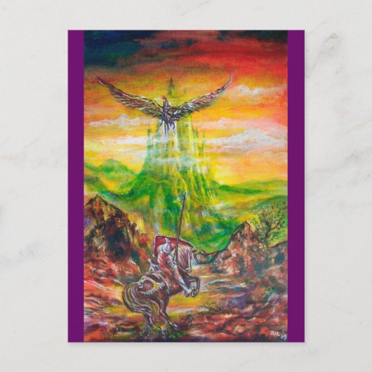 MAGISCH DUEL TUSSEN BRADAMANT EN NEGROMANCER BRIEFKAART (Voorkant)