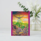 MAGISCH DUEL TUSSEN BRADAMANT EN NEGROMANCER BRIEFKAART (Staand voorkant)