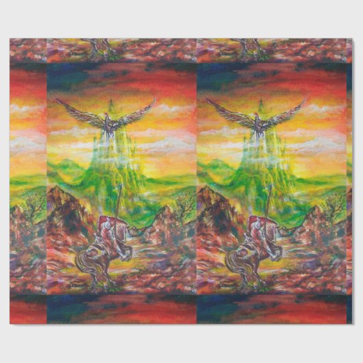 MAGISCH DUEL TUSSEN BRADAMANT EN NEGROMANCER CADEAUPAPIER (Vlak)