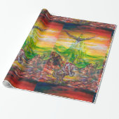 MAGISCH DUEL TUSSEN BRADAMANT EN NEGROMANCER CADEAUPAPIER (Uitgerold)