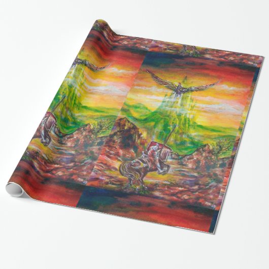 MAGISCH DUEL TUSSEN BRADAMANT EN NEGROMANCER CADEAUPAPIER (Uitgerold)