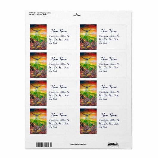 MAGISCH DUEL TUSSEN BRADAMANT EN NEGROMANCER ETIKET (Full Sheet)