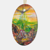 MAGISCH DUEL TUSSEN BRADAMANT EN NEGROMANCER KERAMISCH ORNAMENT (Links)