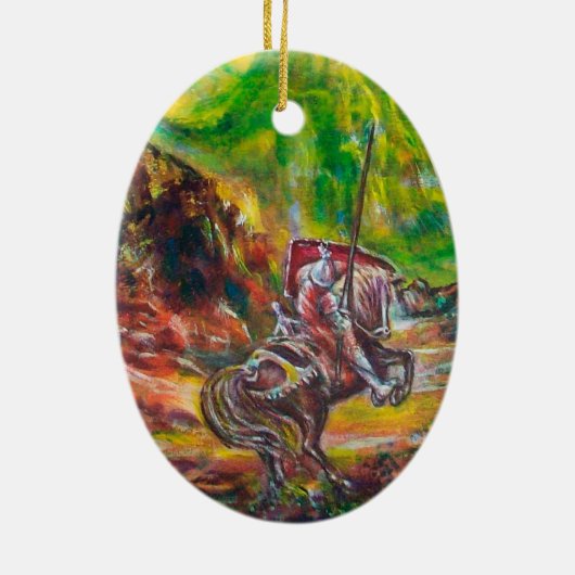 MAGISCH DUEL TUSSEN BRADAMANT EN NEGROMANCER KERAMISCH ORNAMENT (Achterkant)