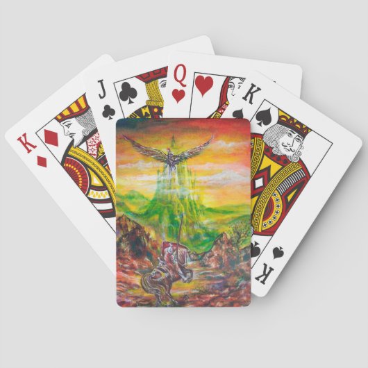 MAGISCH DUEL TUSSEN BRADAMANT EN NEGROMANCER POKERKAARTEN (Achterkant)